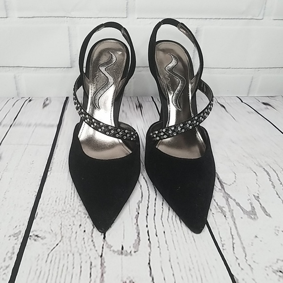 💜-NINA | BLACK SUEDE HEELS - Picture 3 of 6